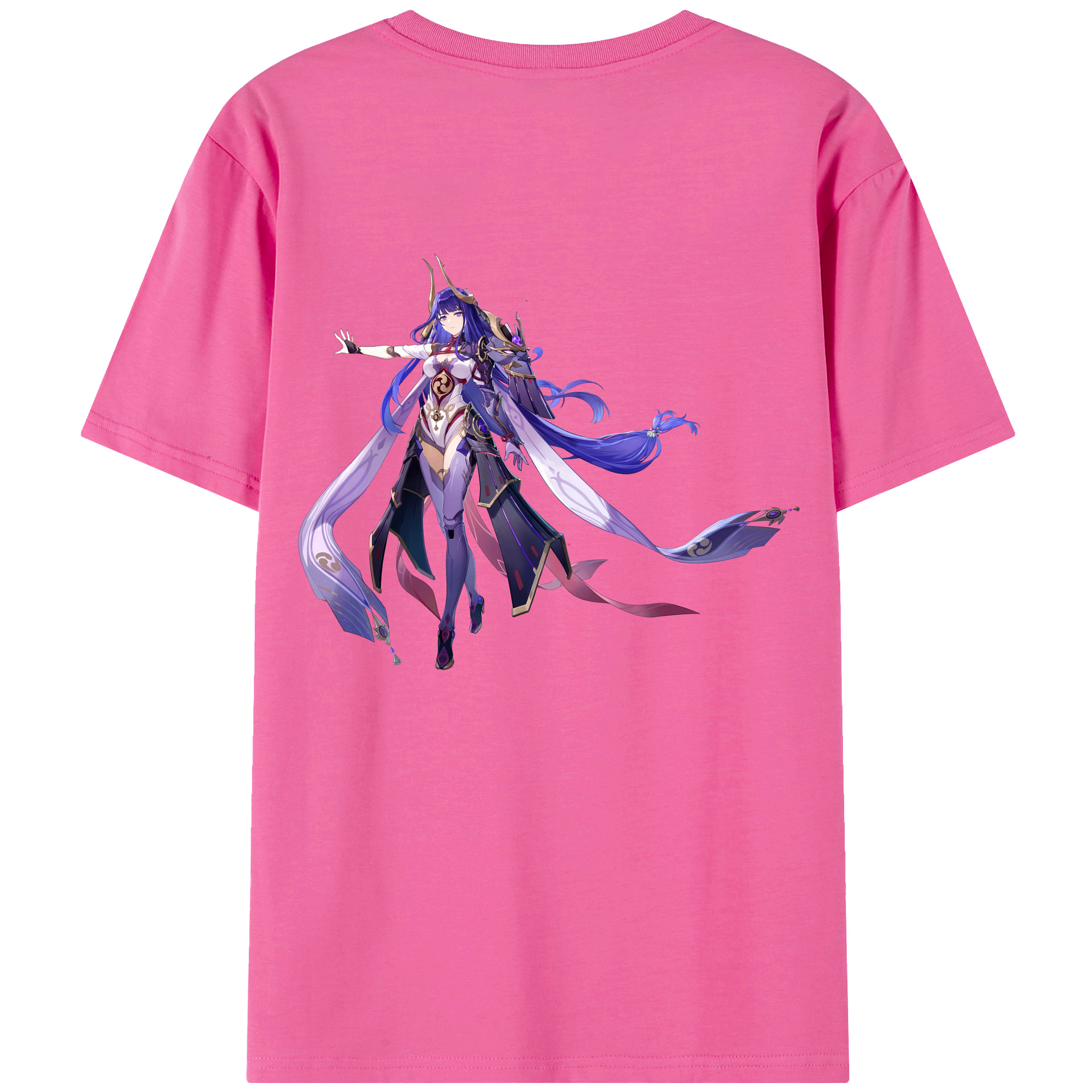 げんし神 雷電将軍 らいでんしょうぐん genshin Raiden Shogun レディース半袖Tシャツ(バックプリント)